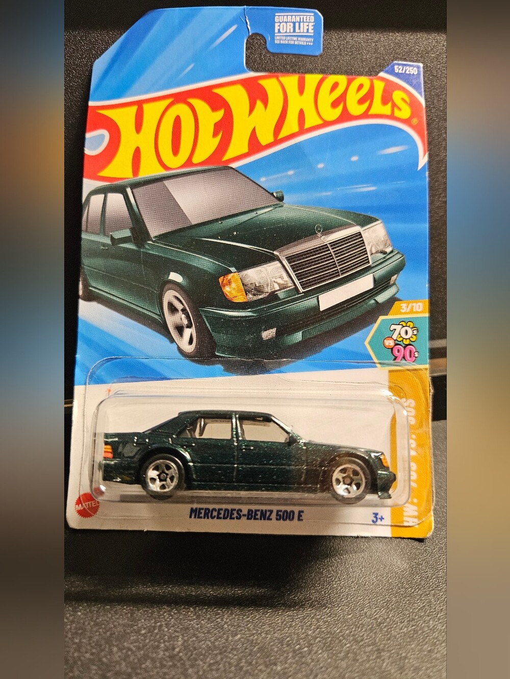 HW Metallic Emerald Green Mercedes-Benz 500 E 70's vs 90's